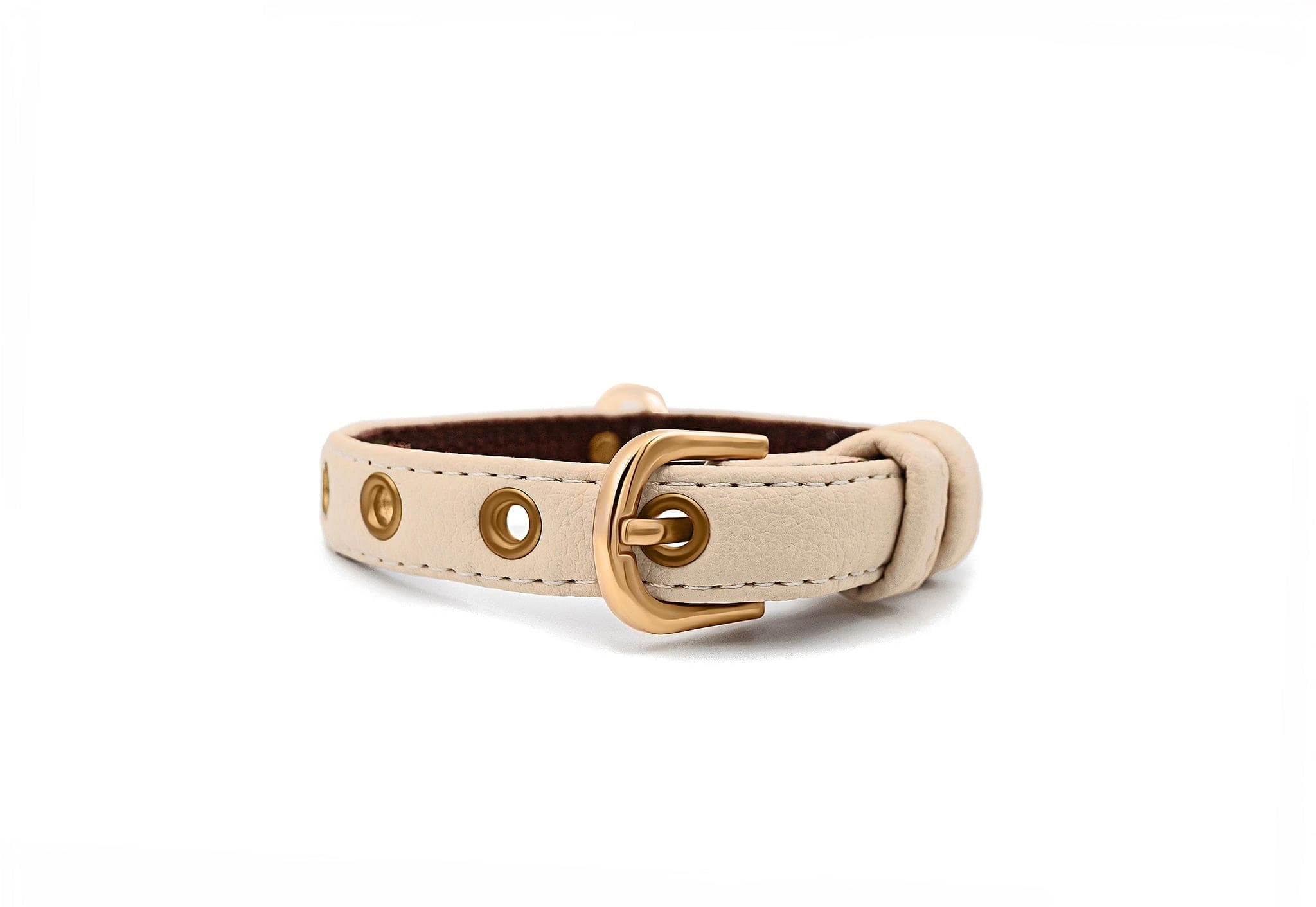 2 In 1 Piñatex® Vegan Leather Dog Collar & Leash Set | Beige