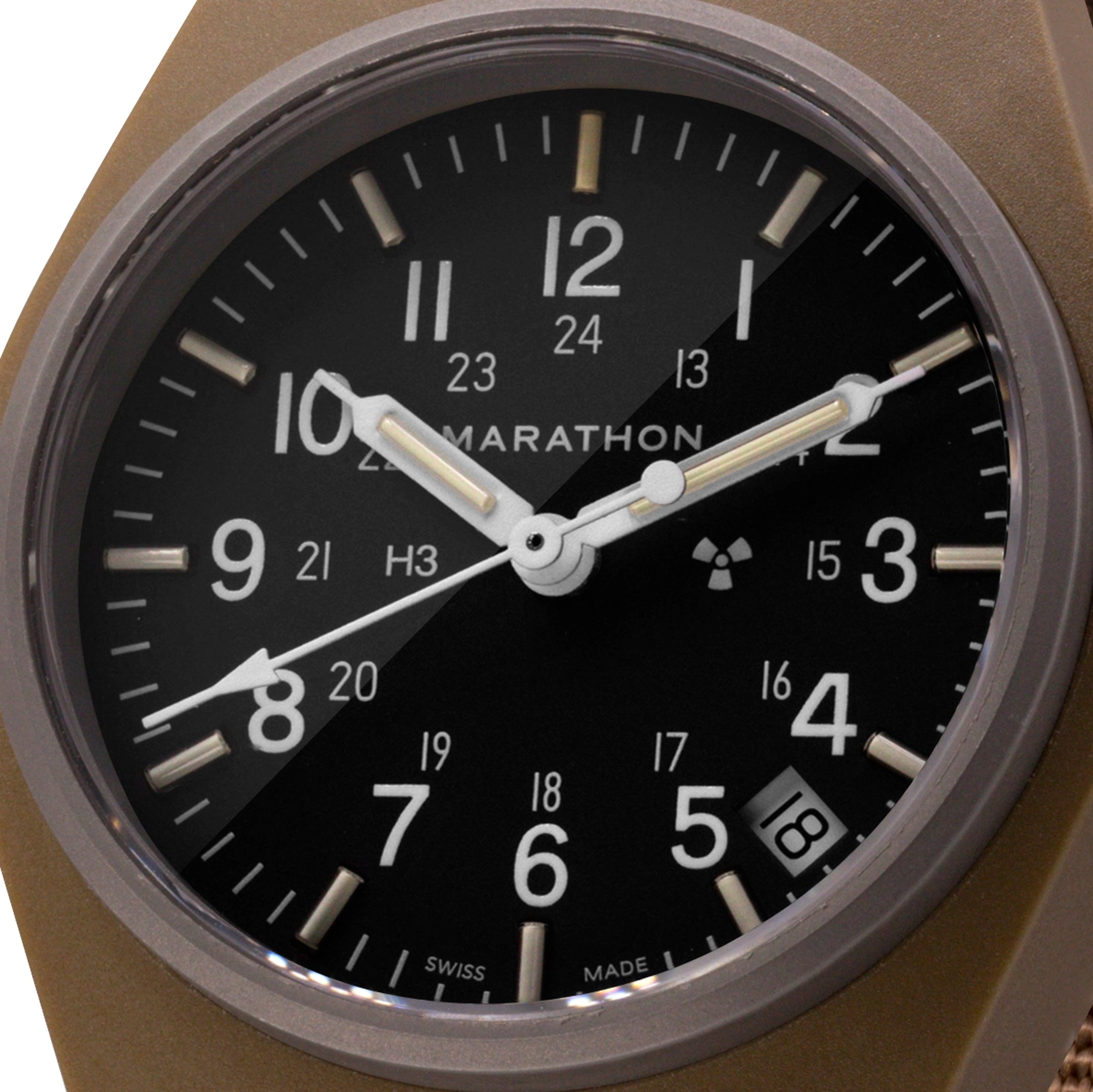 34mm Desert Tan General Purpose Quartz with Date (GPQ-D)