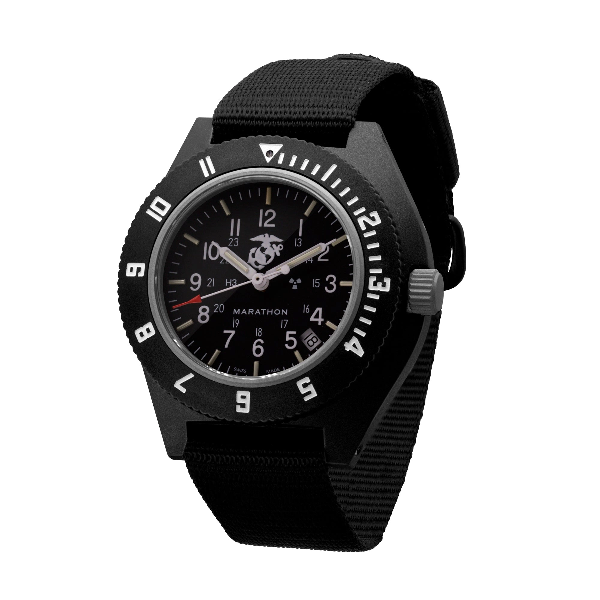41mm Official USMC Black Pilot's Navigator with Date (Quartz)