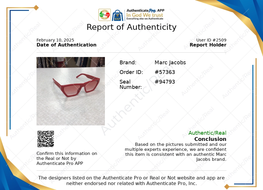 657 S Sunglasses Luxury Designer By Marc Jacobs  Size: Large