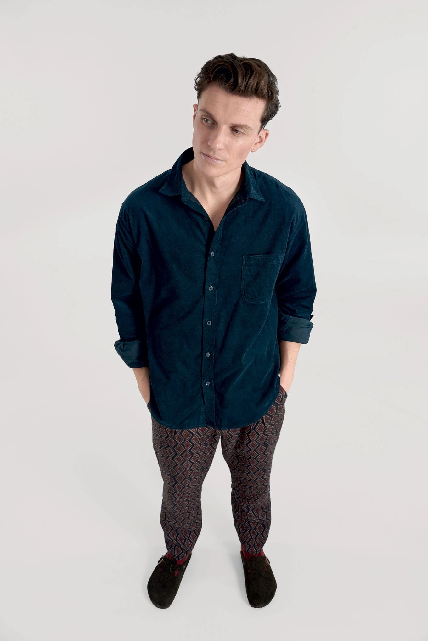 Abel Men's Cotton Shirt | Dark Marine
