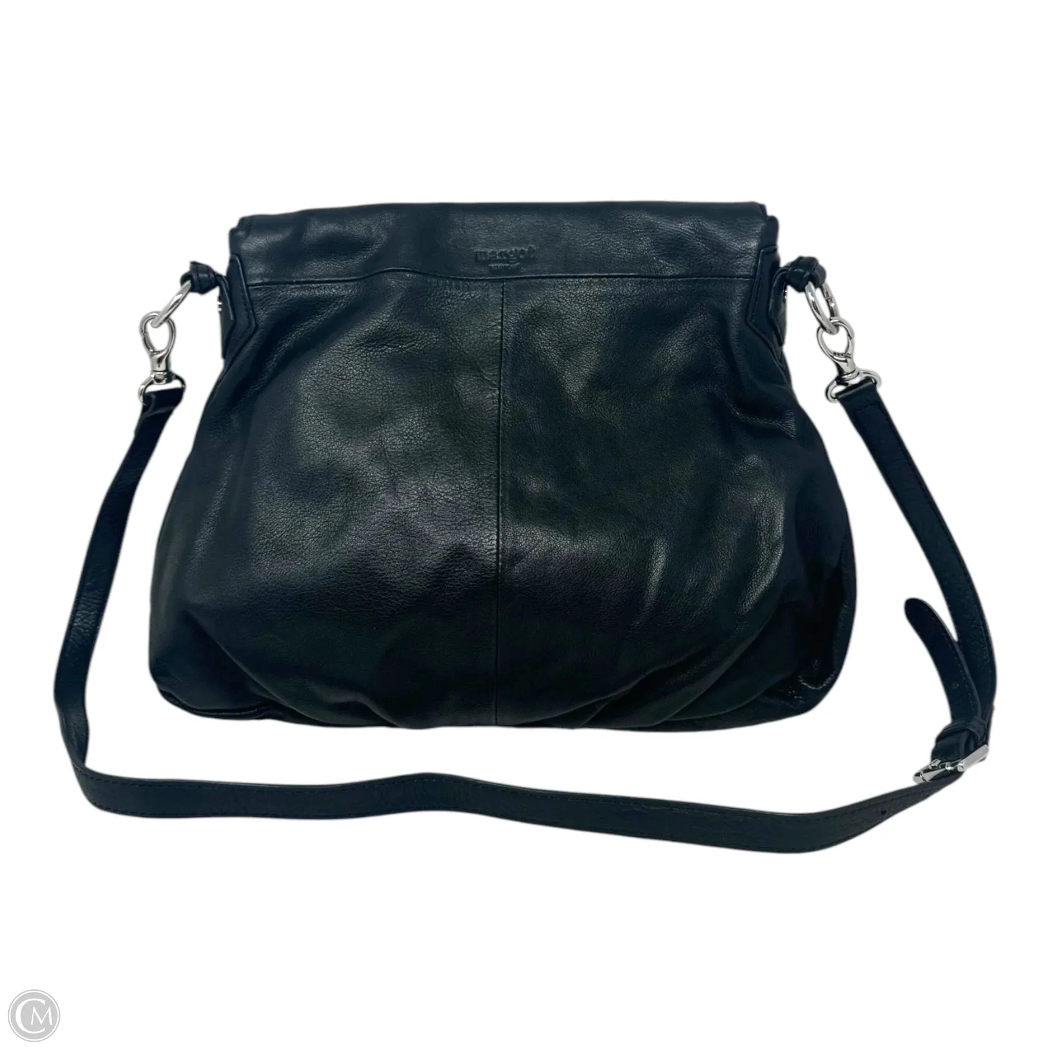 Adele Foldover Crossbody Handbag Leather By Margot, Size: Medium