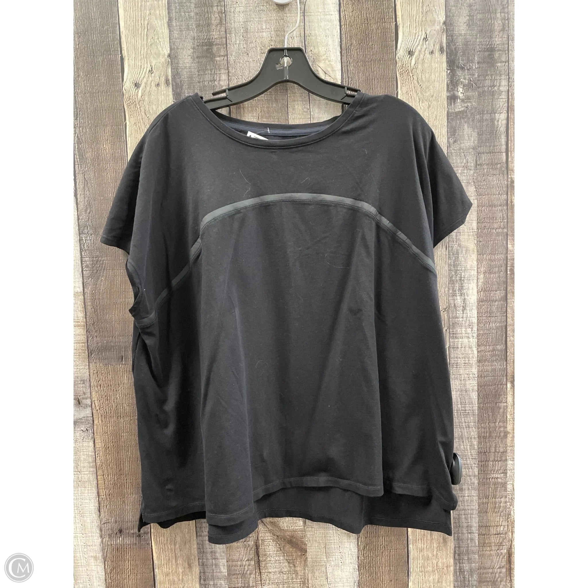 Athletic Top Short Sleeve By Cme In Black, Size: 1x