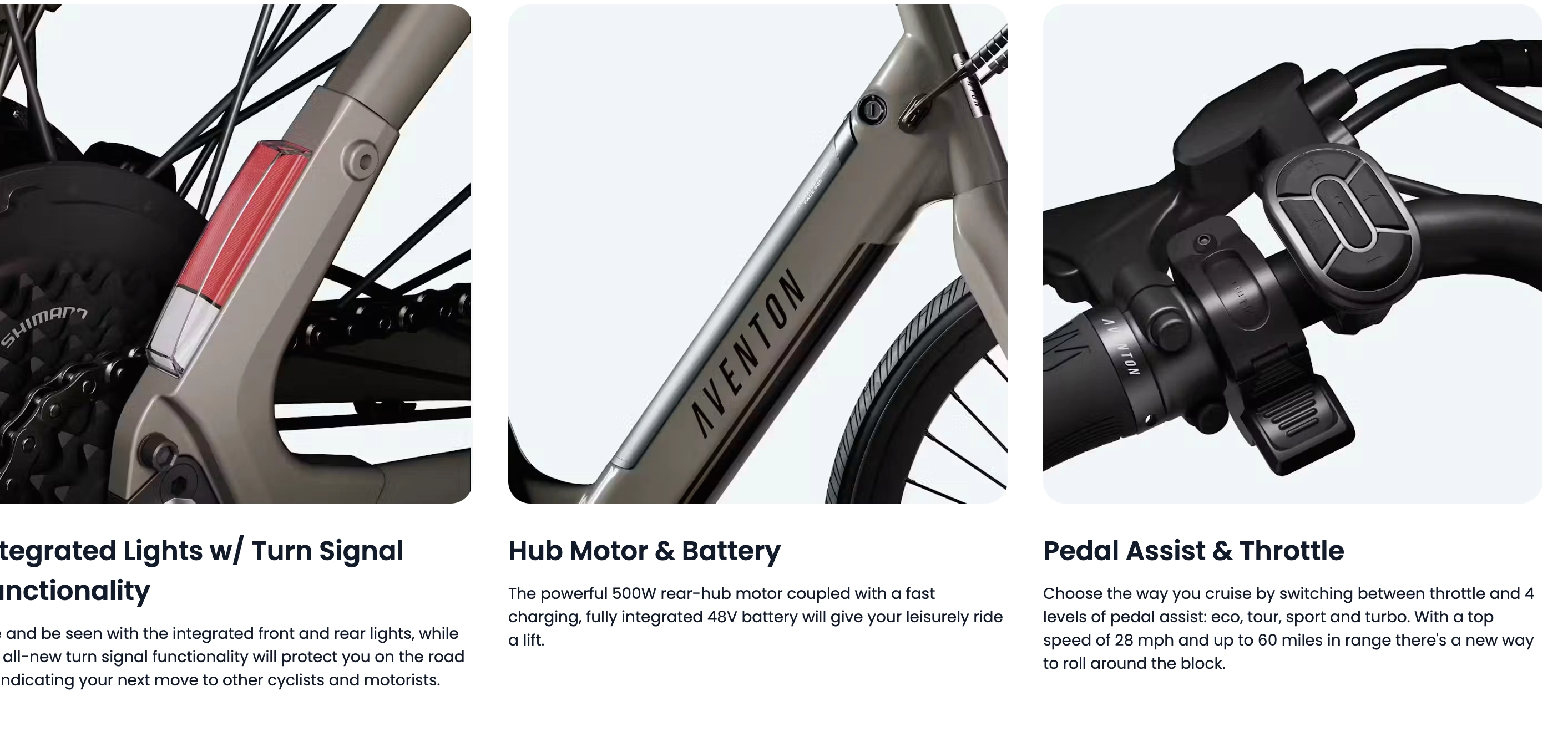 Aventon Pace 500.3 Step Thru Cruiser Electric Bike