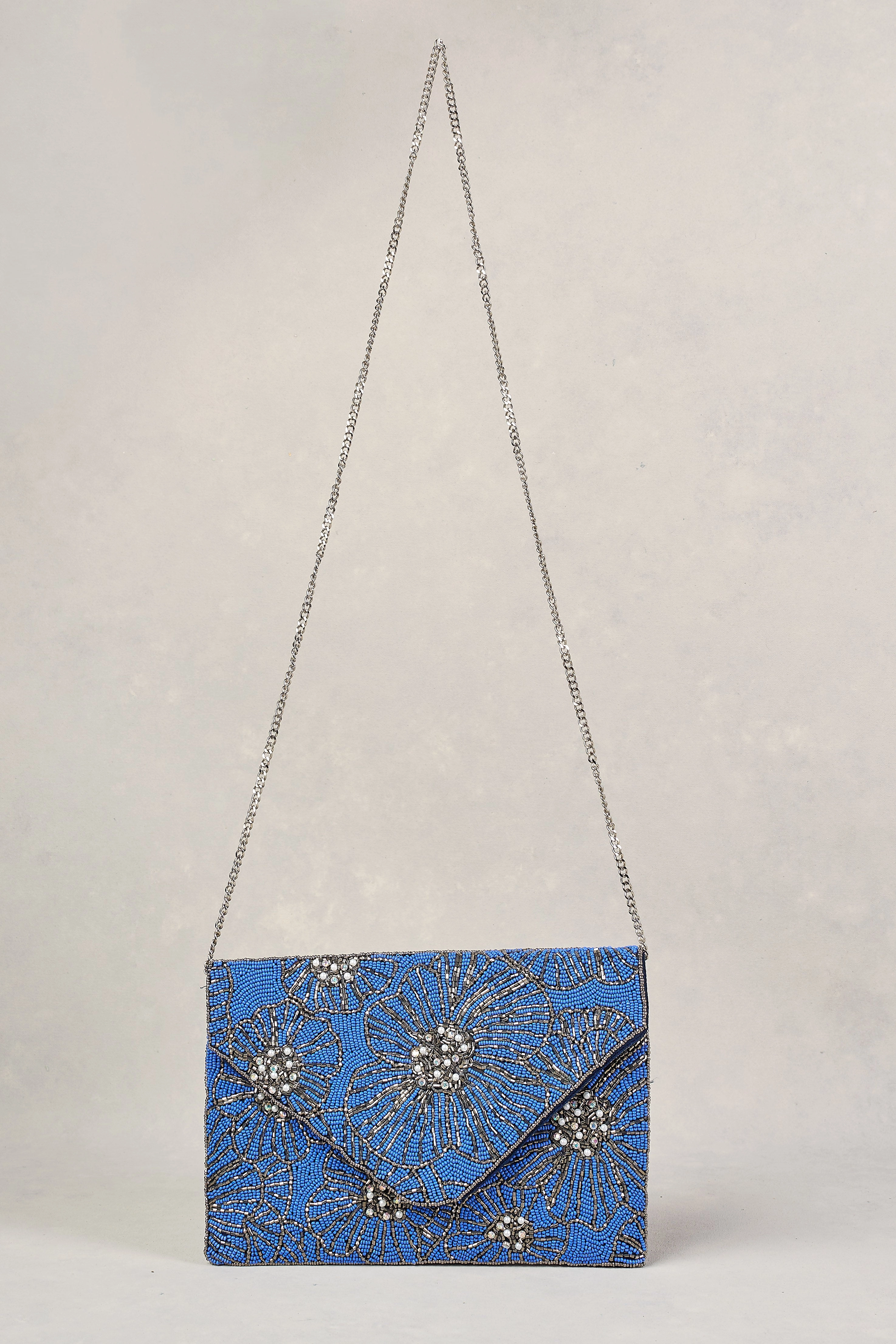 Beaded Floral Clutch - Multi