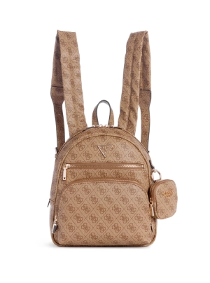 Beige Brown Logo Power Play Backpack