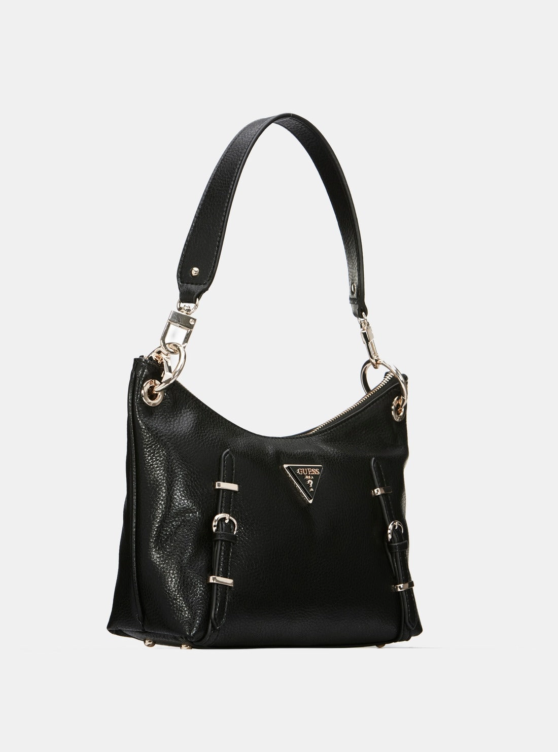Black Levia Top Zip Shoulder Bag