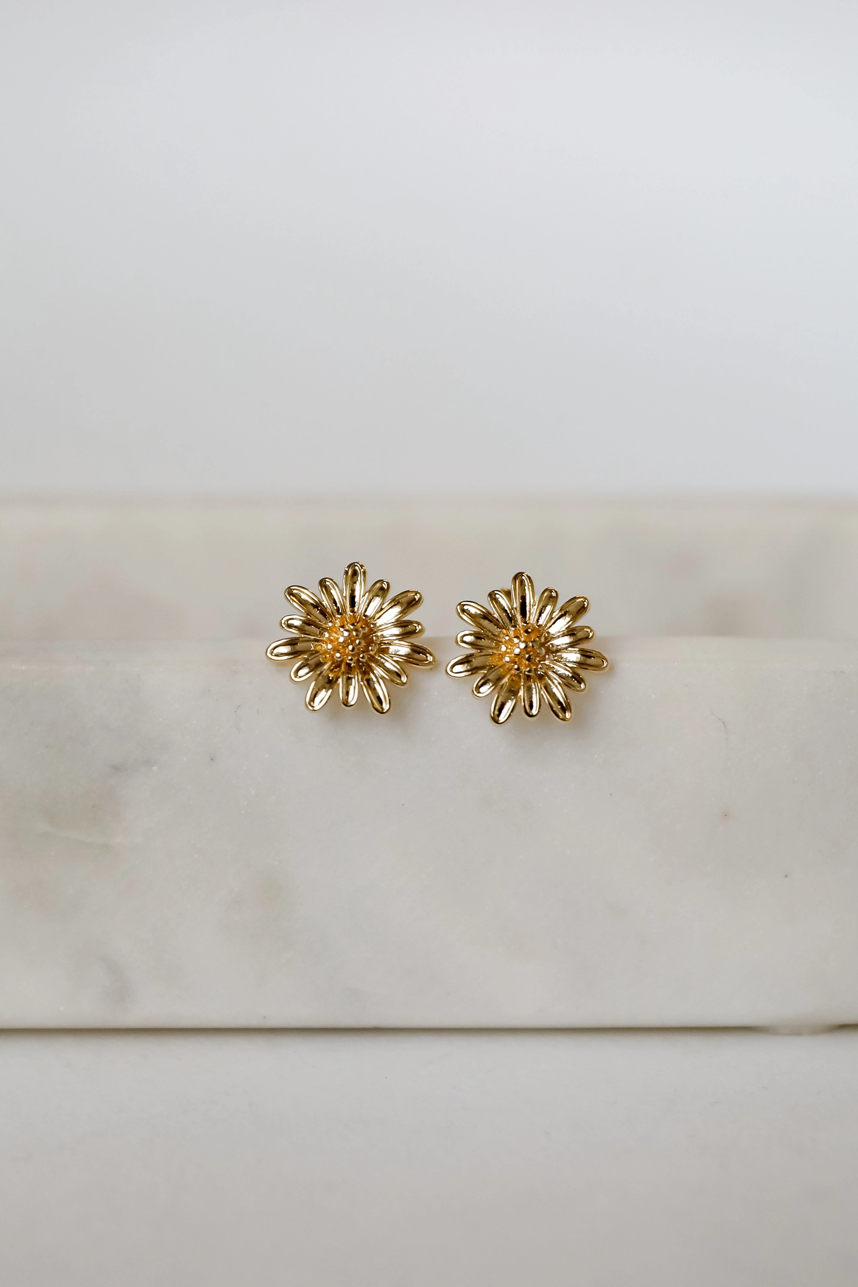 Bridget Gold Flower Stud Earrings