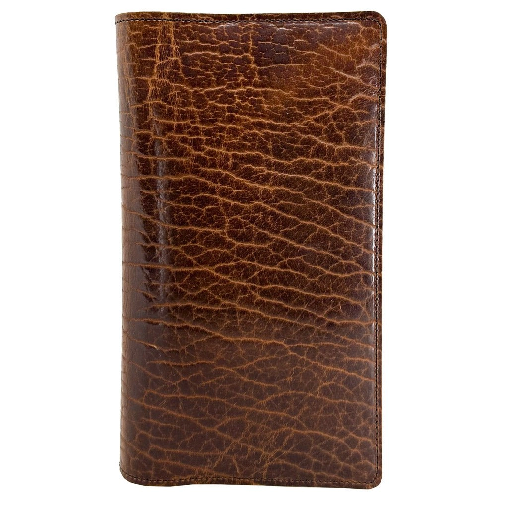 Checkbook Cover, Glazed Shrunk Bison