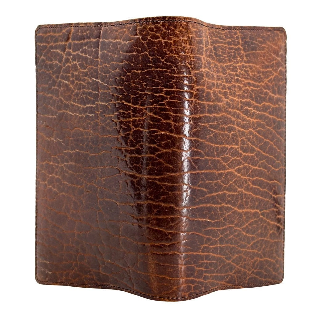 Checkbook Cover, Glazed Shrunk Bison