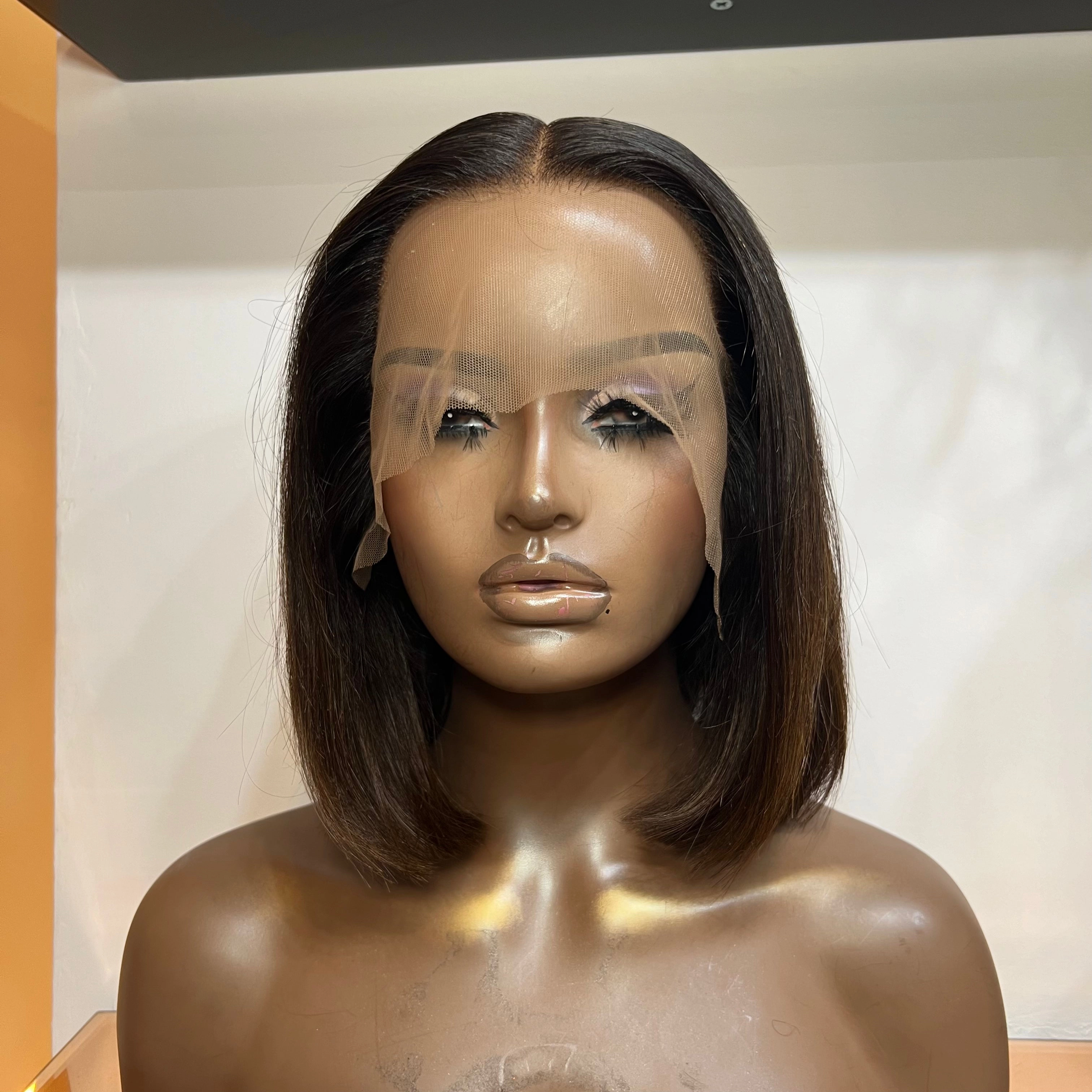 Custom Colour Bob - 10" inch Frontal Lace Wig - HD Lace 42