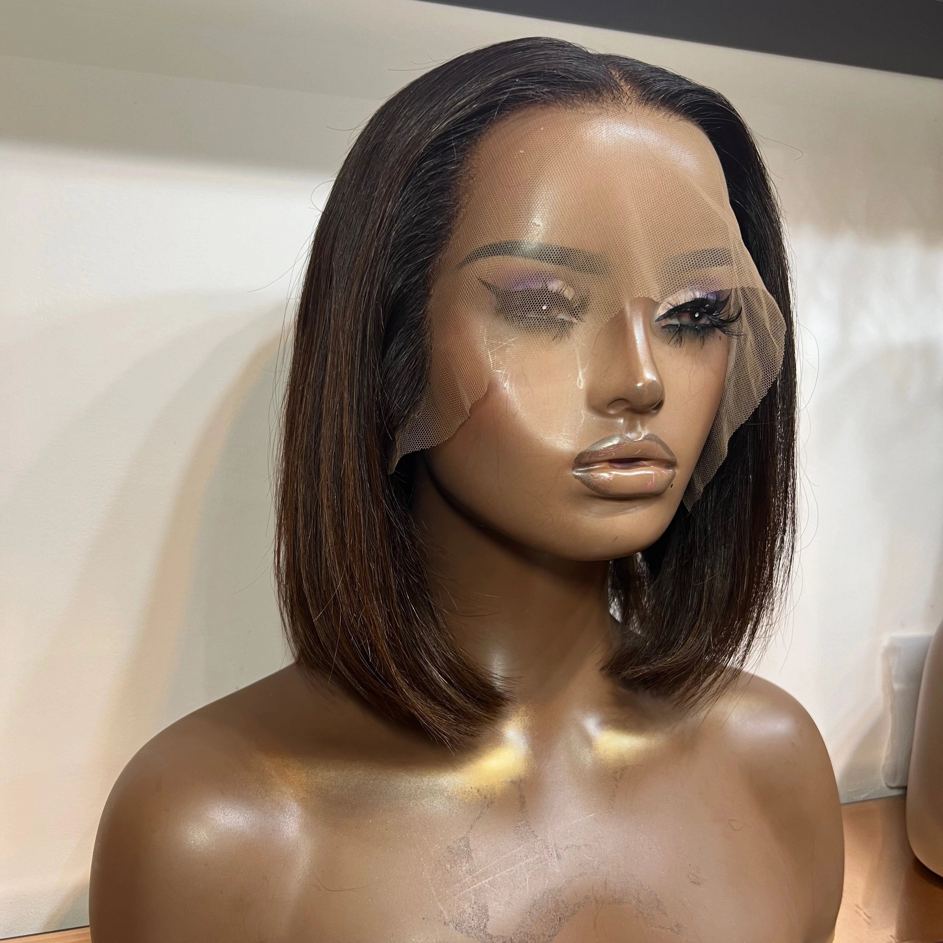Custom Colour Bob - 10" inch Frontal Lace Wig - HD Lace 42