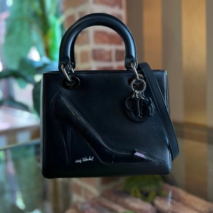 DIOR x Andy Warhol Lady Dior Medium Calfskin Tote Bag