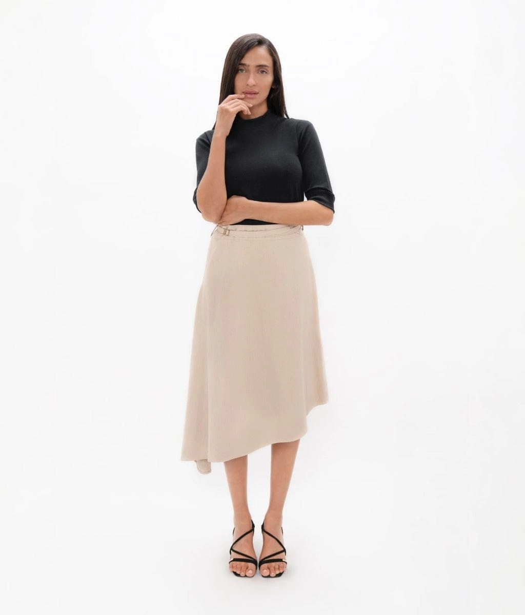 Doha PYRATEX® High Neck Top | Black Sand