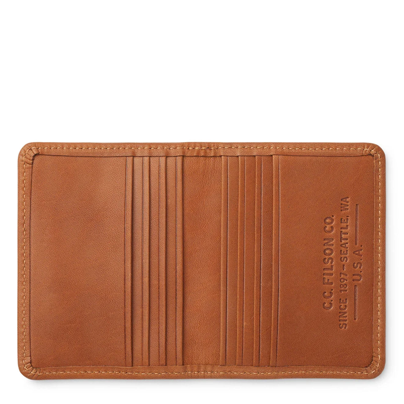 Filson Outfitter Leather Card Wallet Tan
