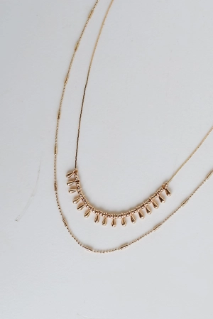 FINAL SALE - Joanna Gold Layered Chain Necklace