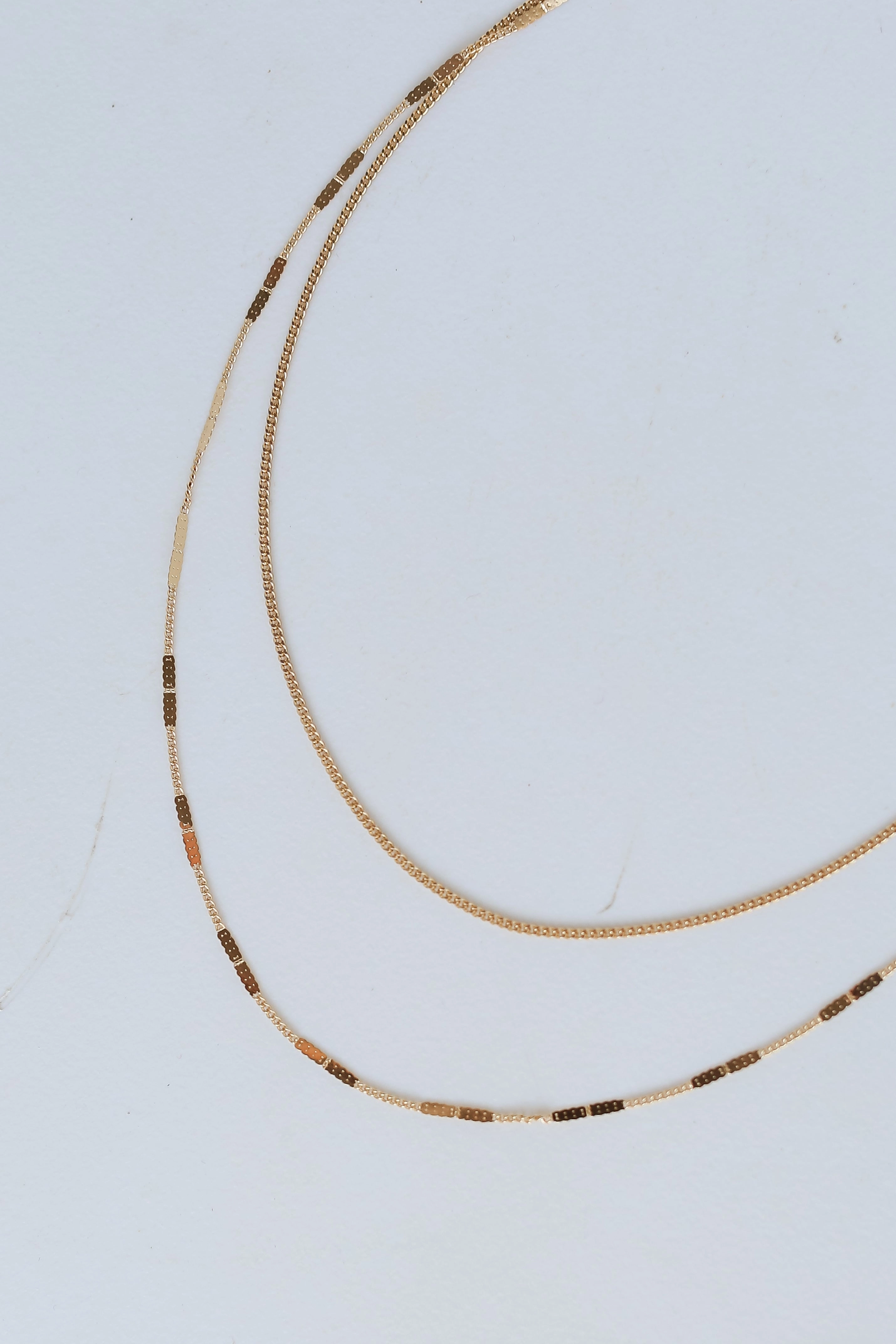 FINAL SALE - Nina Gold Layered Chain Necklace