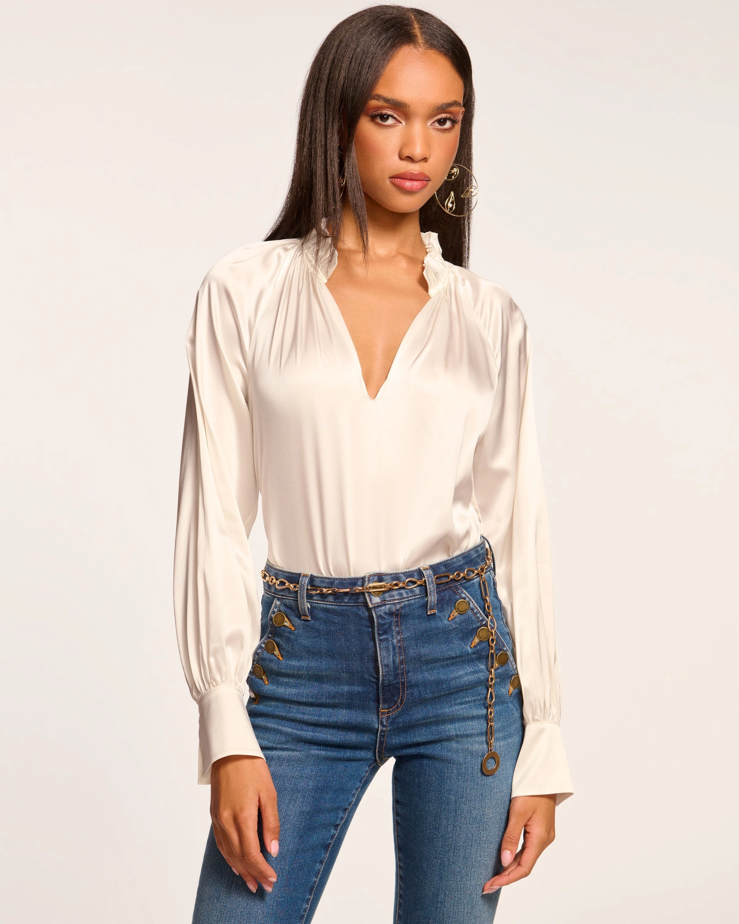 Gayle Silk Long Sleeve Blouse