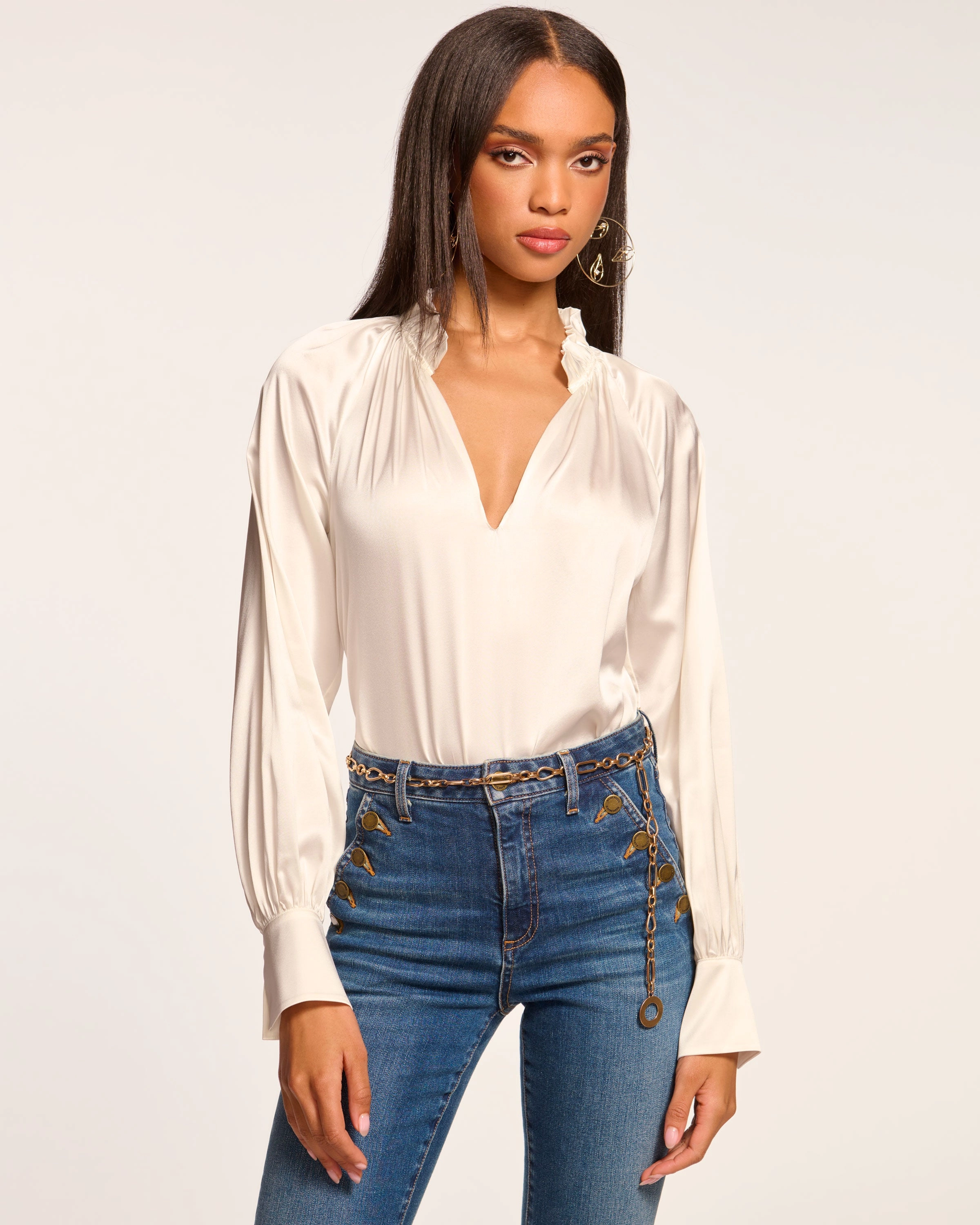 Gayle Silk Long Sleeve Blouse