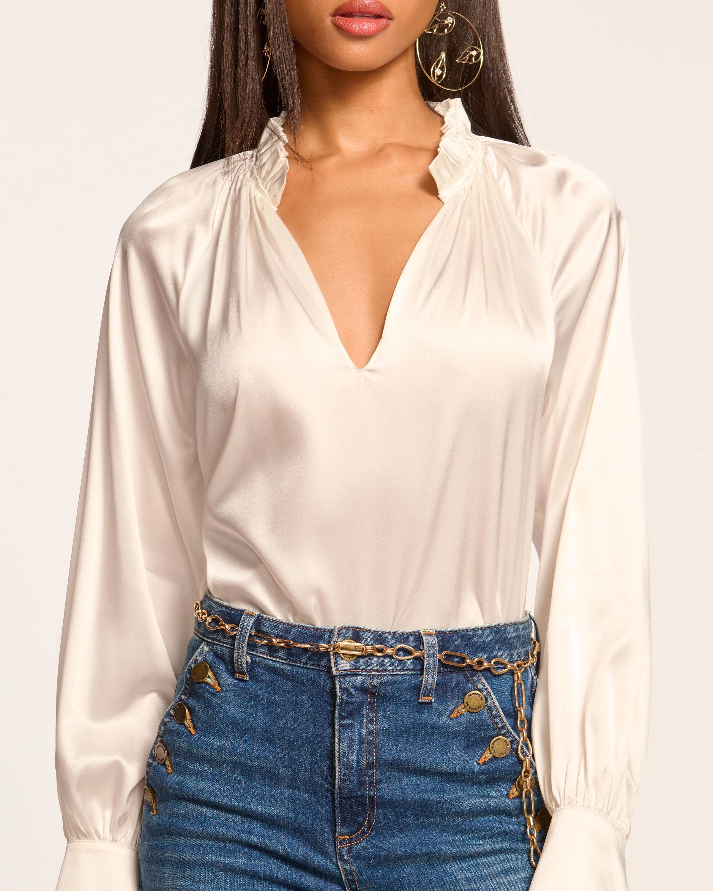 Gayle Silk Long Sleeve Blouse