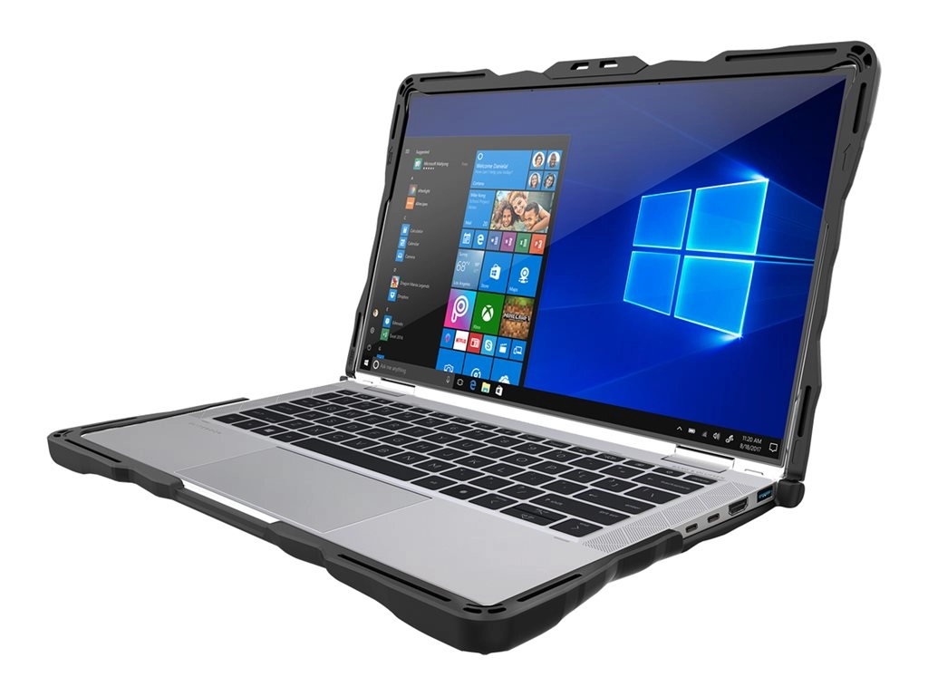 Gumdrop DropTech Series - Notebook shell case - rugged - black, transparent - for HP EliteBook x360 1040 G7 Notebook, 1040 G8 01H018