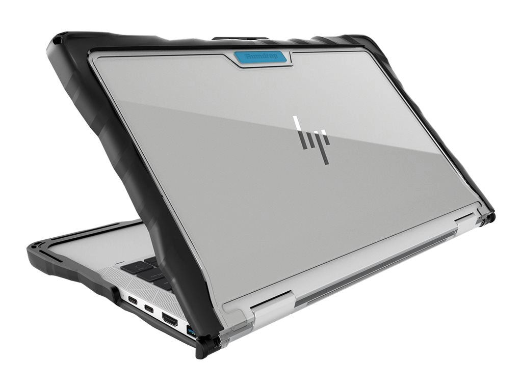 Gumdrop DropTech Series - Notebook shell case - rugged - black, transparent - for HP EliteBook x360 1040 G7 Notebook, 1040 G8 01H018