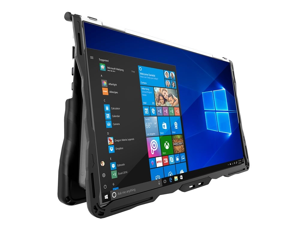 Gumdrop DropTech Series - Notebook shell case - rugged - black, transparent - for HP EliteBook x360 1040 G7 Notebook, 1040 G8 01H018