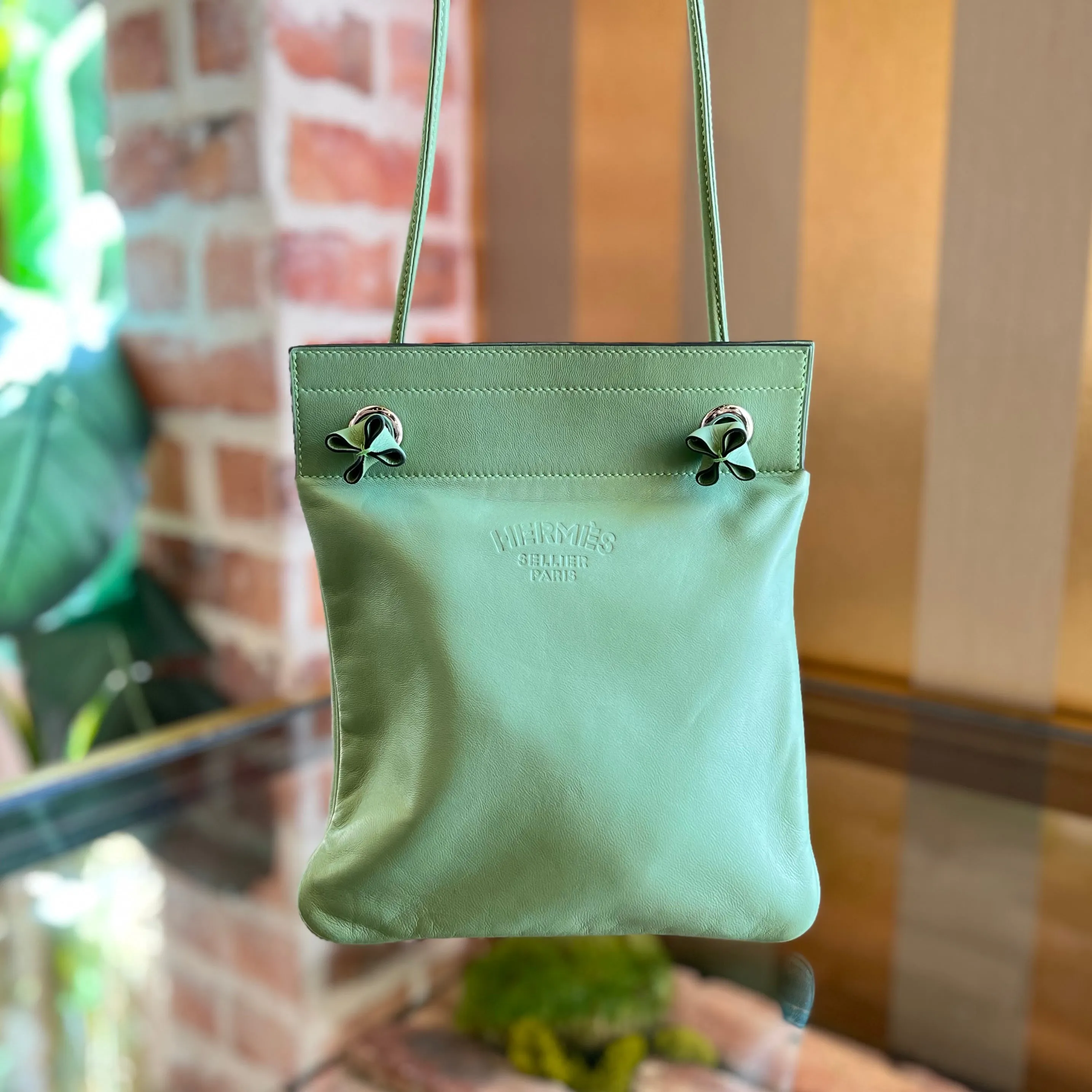 HERMES Aline Milo Lambskin Swift Crossbody Bag