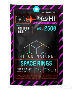 Hi On Nature 2500mg Mile Hi Blend Space Rings Gummies