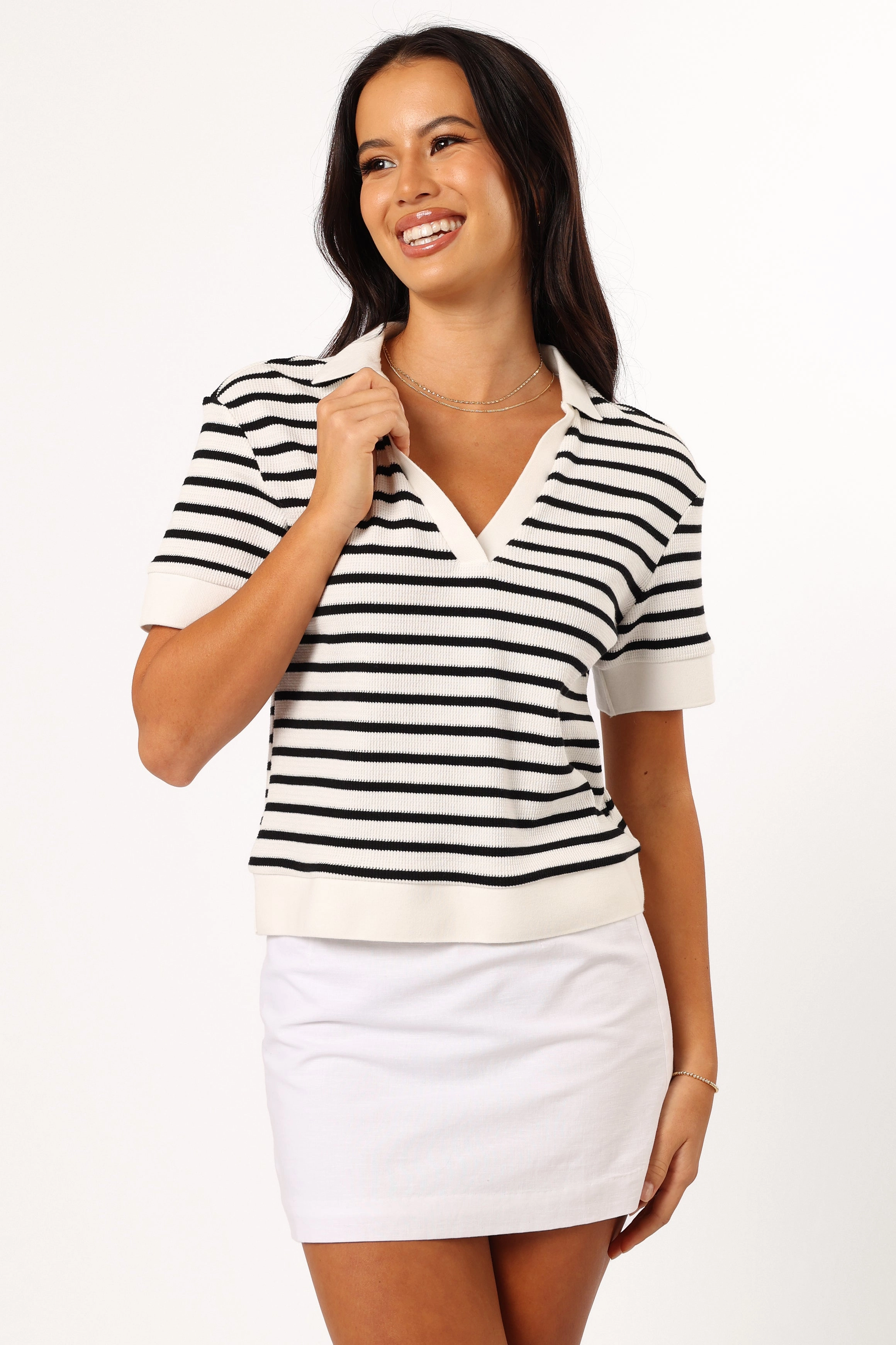 Karola Top - White Black
