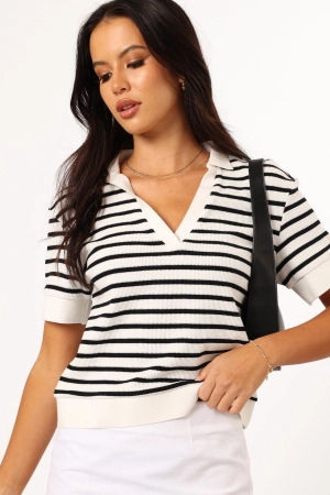 Karola Top - White Black