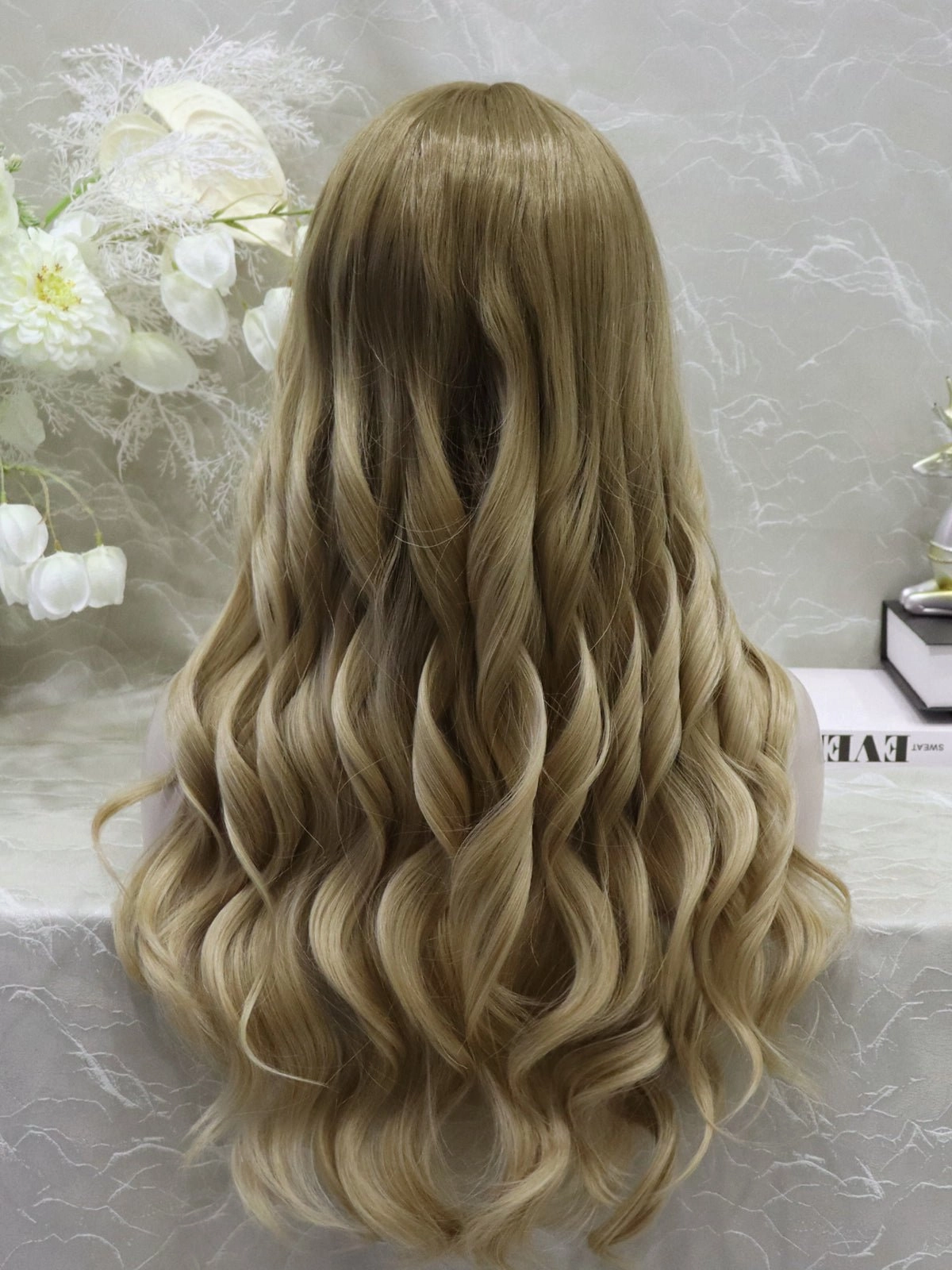 Kiki-24 inches Luxury ombre dark blonde body wave lace wigs
