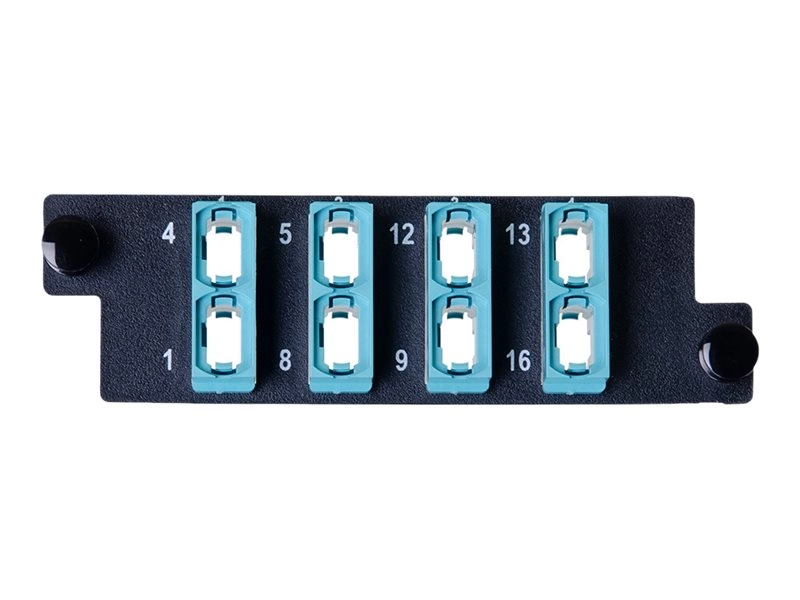 Legrand - Patch panel adapter - MPO X 8 - aqua - 0.57U HDFP-MPA96LA