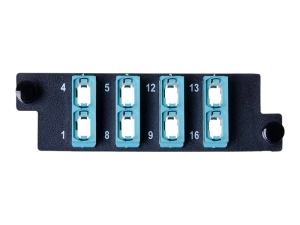 Legrand - Patch panel adapter - MPO X 8 - aqua - 0.57U HDFP-MPA96LA