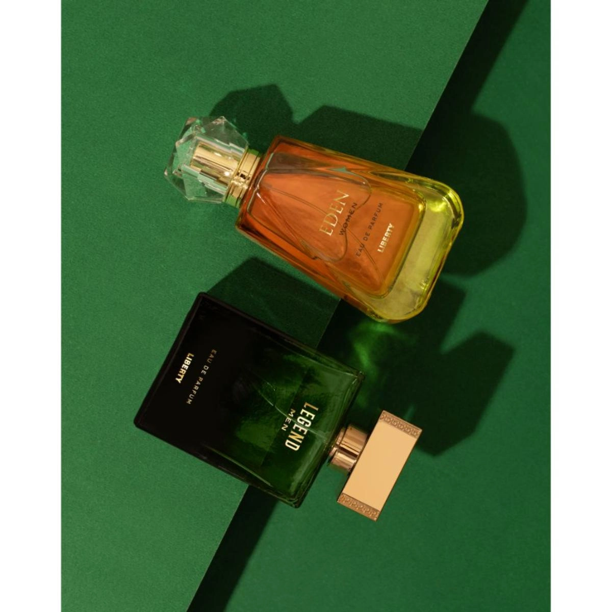 Liberty Luxury Gift Set - Legend for Men, Eden for Women (100ml/3.4Oz each), Eau De Parfum (EDP), Crafted in France, Long Lasting Smell.