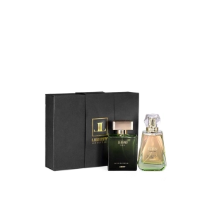Liberty Luxury Gift Set - Legend for Men, Eden for Women (100ml/3.4Oz each), Eau De Parfum (EDP), Crafted in France, Long Lasting Smell.