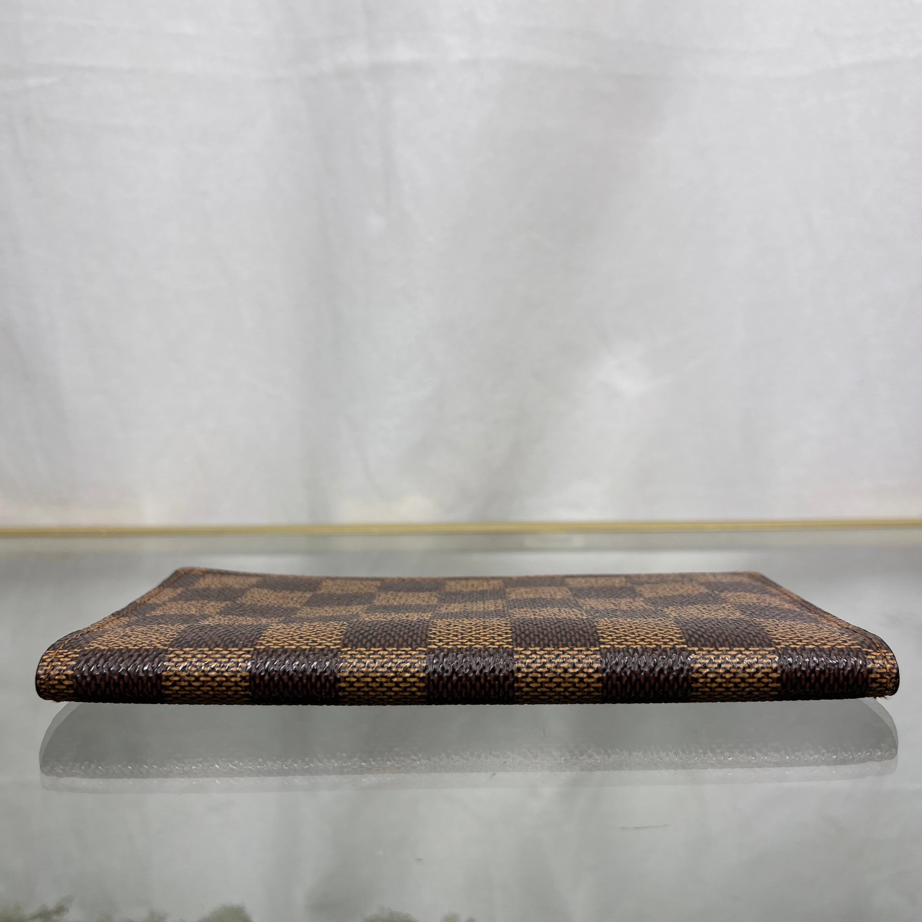 LOUIS VUITTON Damier Ebene Checkbook Wallet