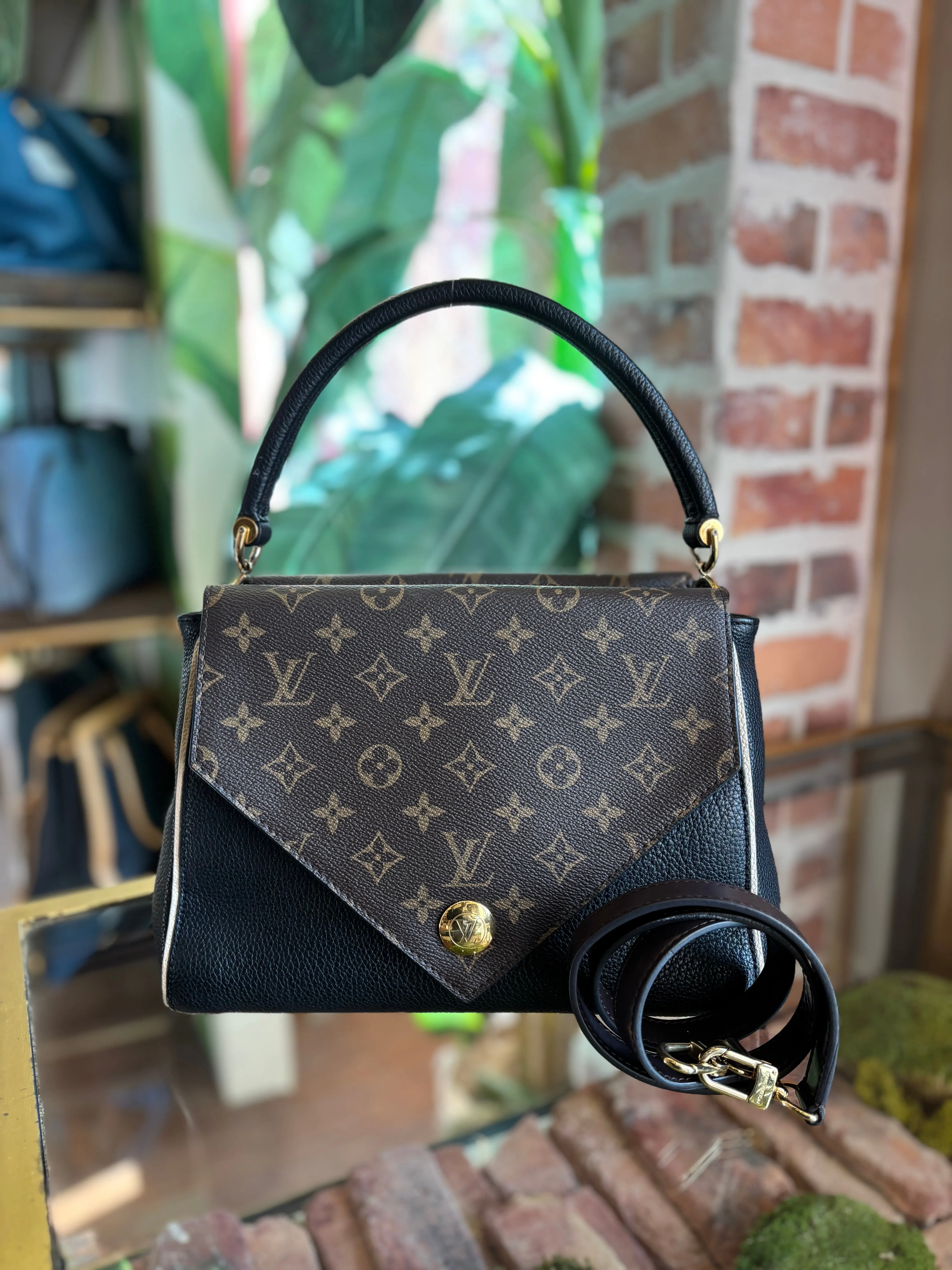LOUIS VUITTON Monogram Double V Shoulder Bag