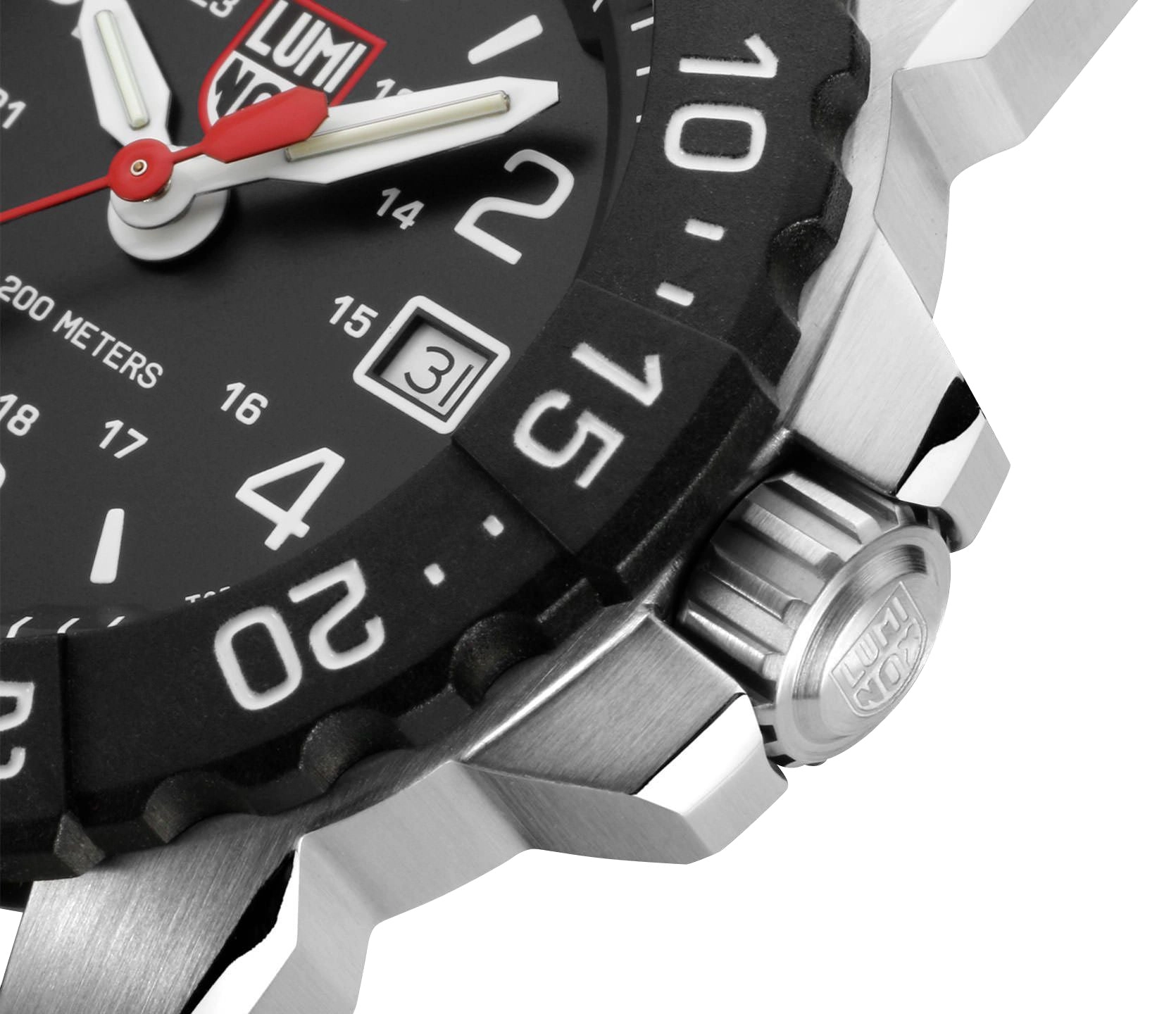 Luminox Navy SEAL Stainless Steel Black Dial Black Rubber Strap Date Divers Quartz Mens Watch XS.3251.CB