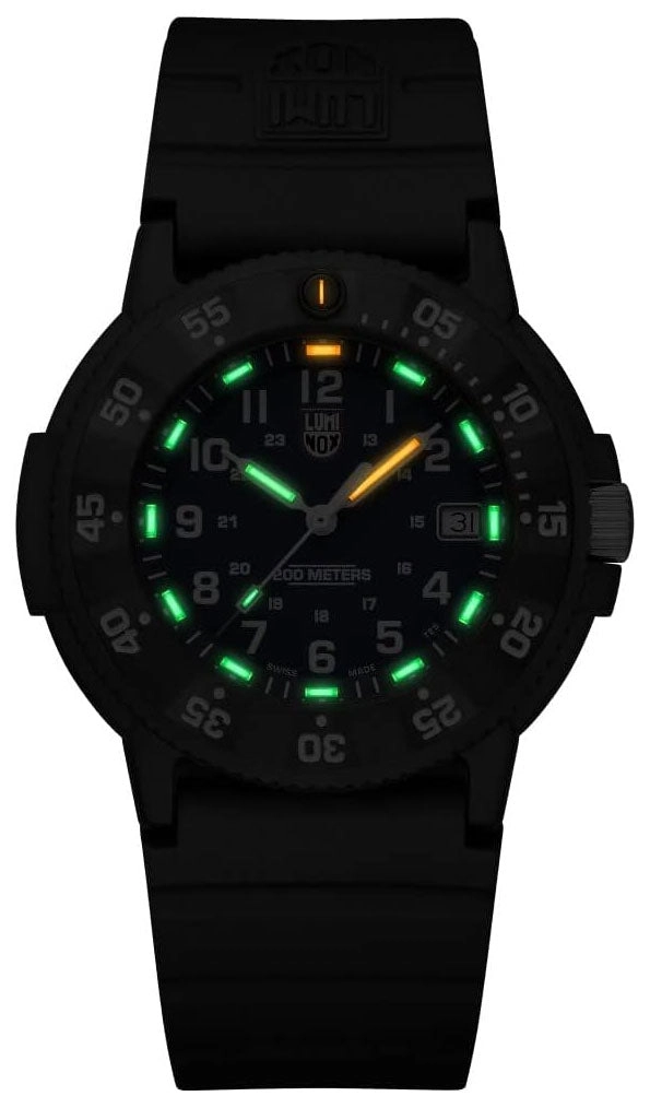 Luminox Original Navy SEAL CARBONOX Blue Dial Black Rubber Strap Date Divers Quartz Mens Watch XS.3003.EVO