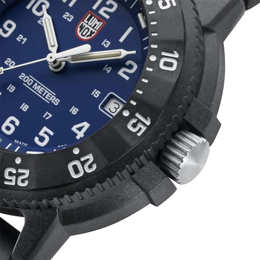 Luminox Original Navy SEAL CARBONOX Blue Dial Black Rubber Strap Date Divers Quartz Mens Watch XS.3003.EVO