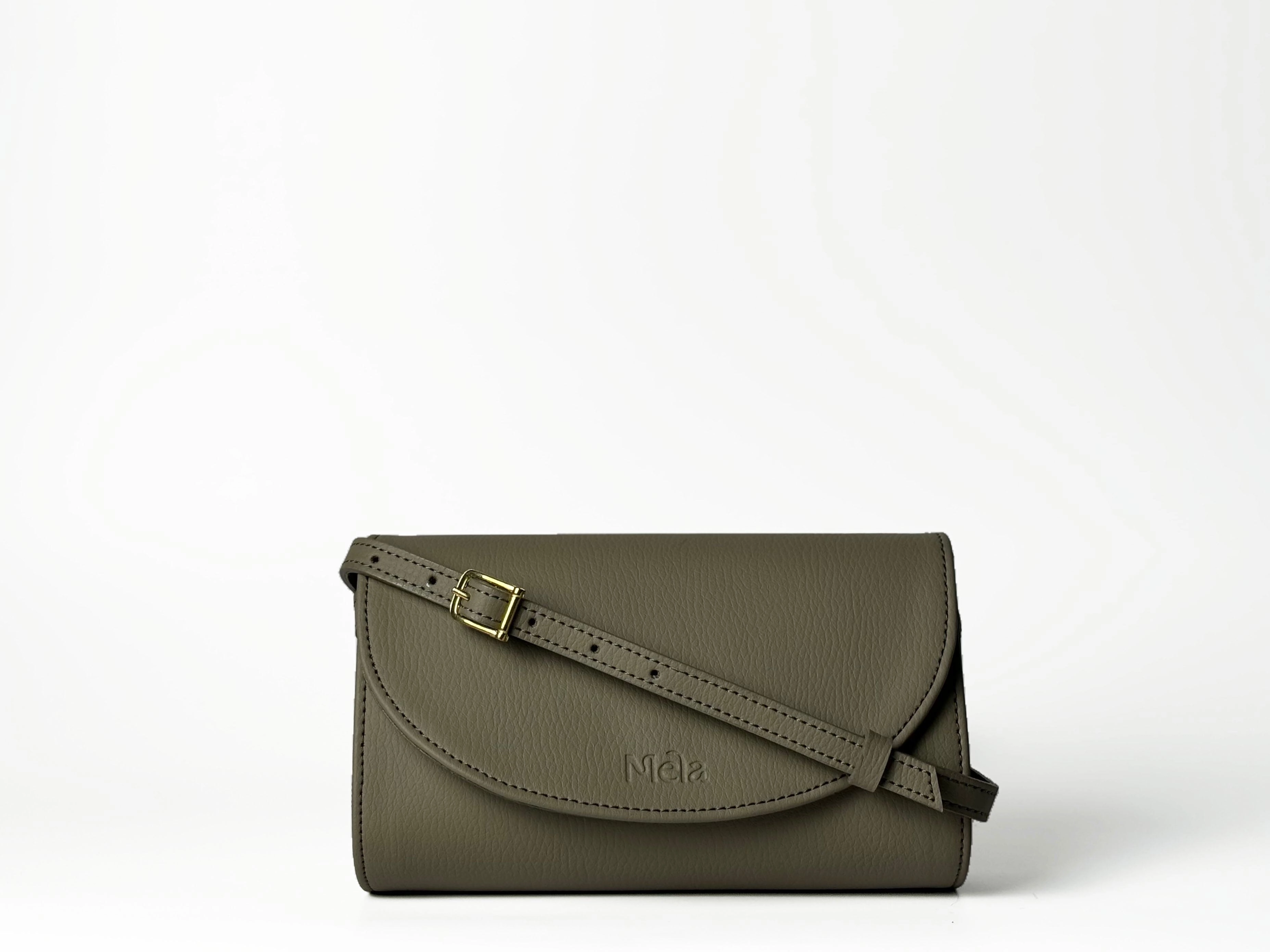 Marlee Apple Leather Vegan Crossbody Bag | Pistachio