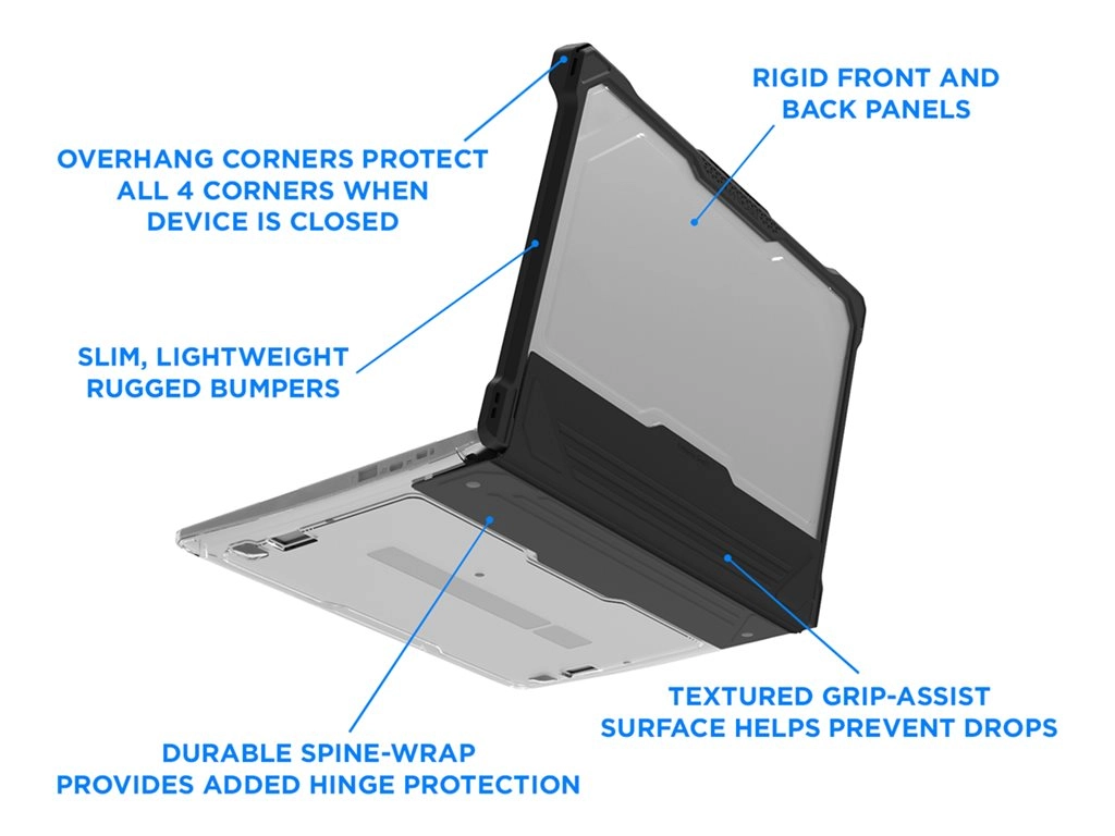 MAXCases Extreme Shell L - Notebook shell case - rugged - 11 - black AC-ESL-C741L-BCLR