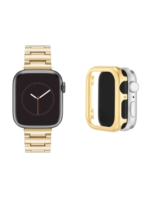 Metal Link Band and Protective Case Bundle
