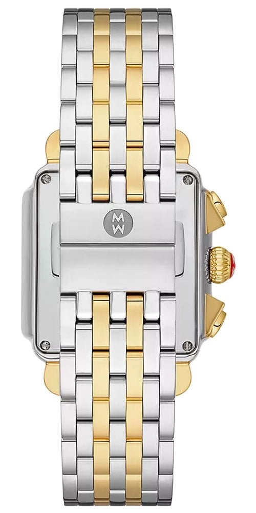 Michele Deco Chronograph Date Two-Tone Stainless Steel & Diamonds Womens Watch MWW06A000779