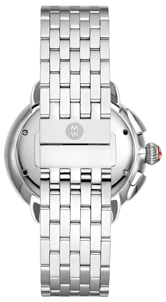 Michele Serein Chronograph Diamonds Mother-of-Pearl Dial Stainless Steel Womens Watch MWW21A000068
