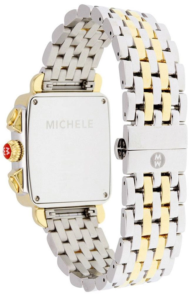 Michele Signature Deco Chronograph Day/Date Two-Tone Stainless Steel & Diamond Womens Watch MWW06P000122
