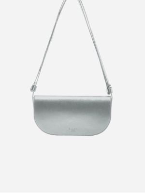 Mini Millais Apple Leather Vegan Crossbody Bag | Silver Birch