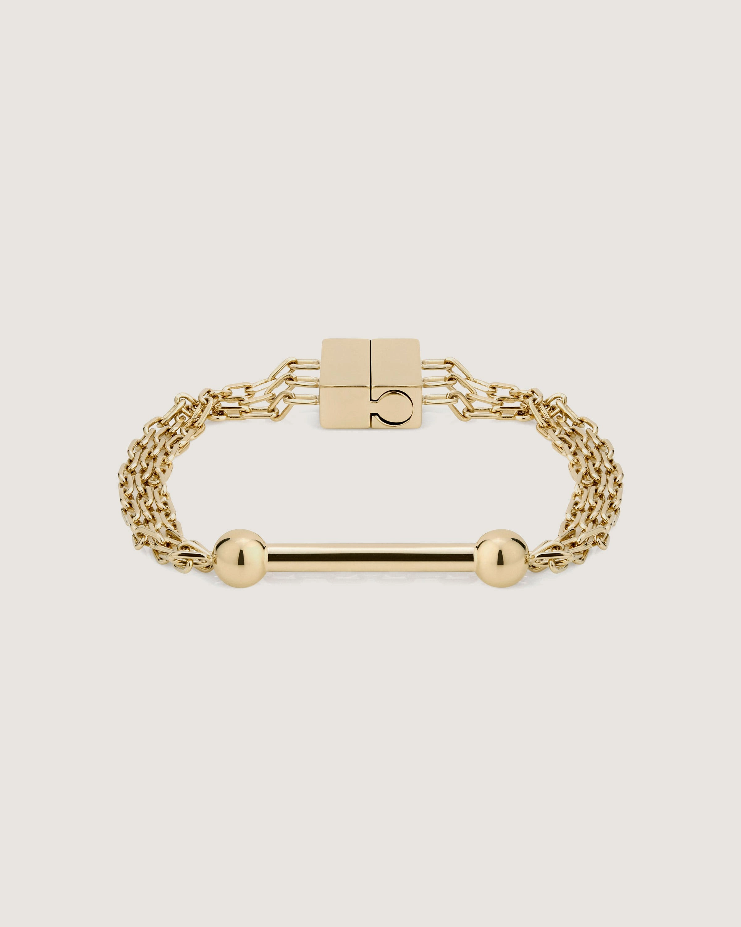 Music Bar Chain Bracelet (Small) - 22 Carat Gold Gilded