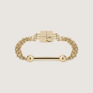Music Bar Chain Bracelet (Small) - 22 Carat Gold Gilded